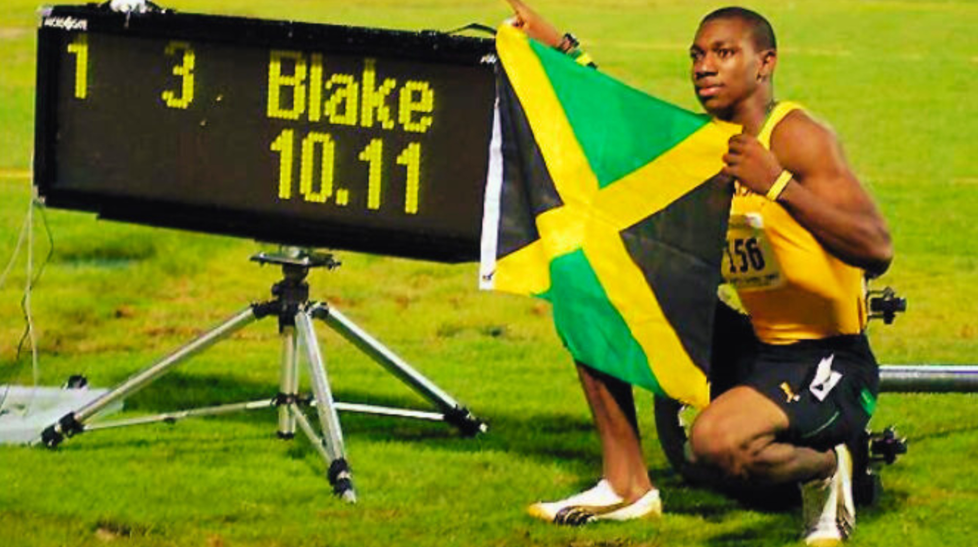10.11 sec Jamaican Junior Record Run by Blake at CARIFTA Games - Day One